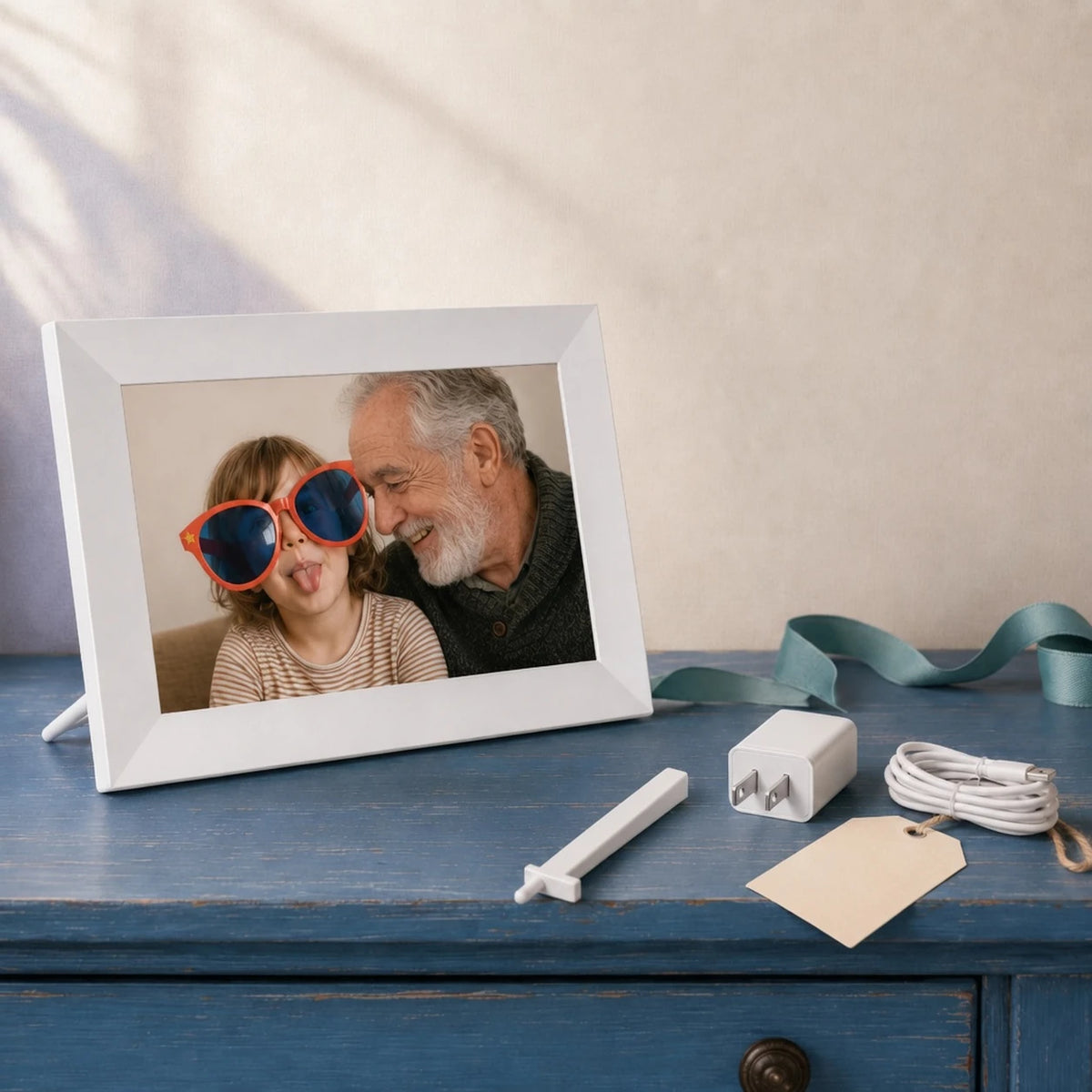 10.1-inch Frameo Digital Photo Frame, White 64 GB — gift presentation — image 7 of 7