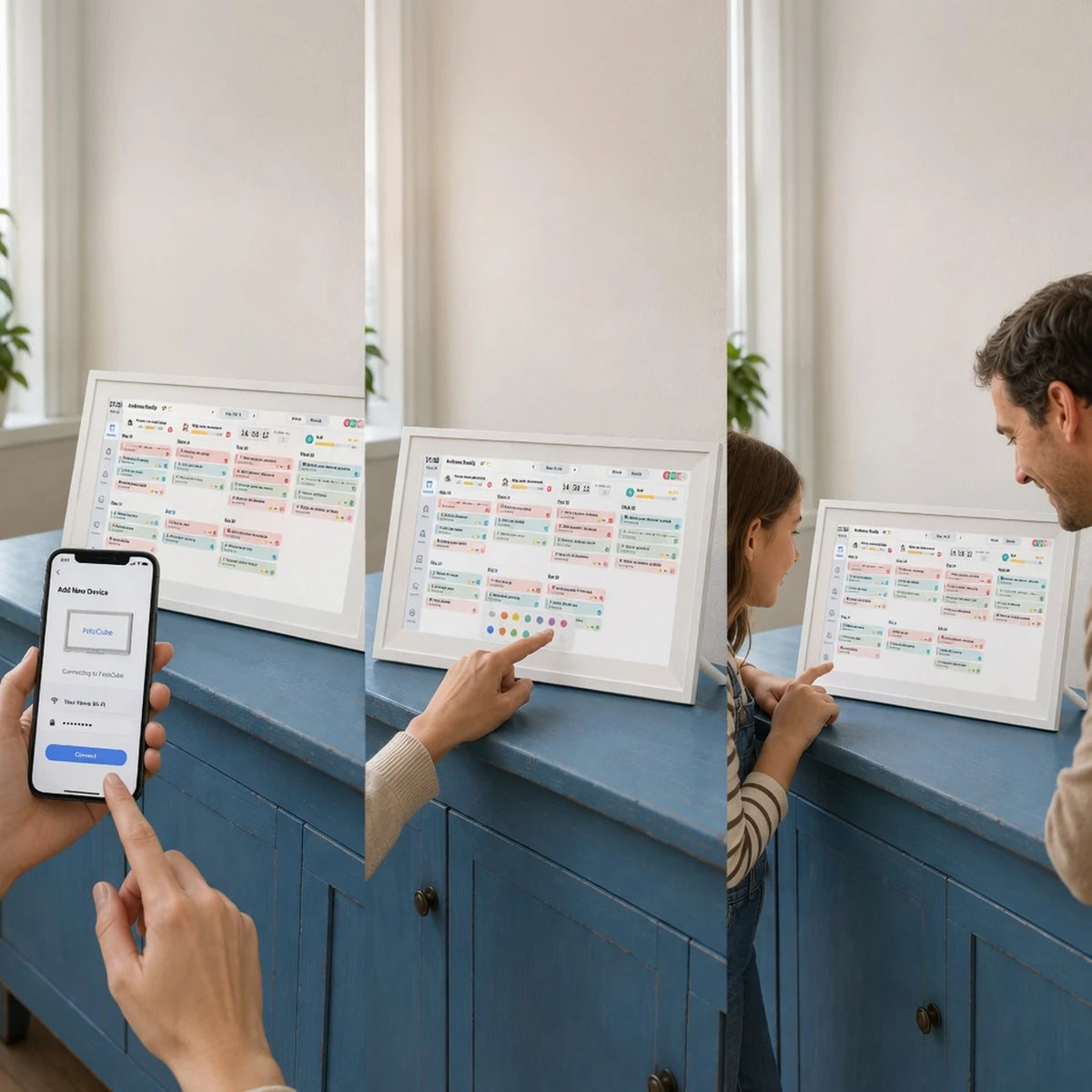 15.6-inch Family Calendar, White — setup steps — image 4 of 7