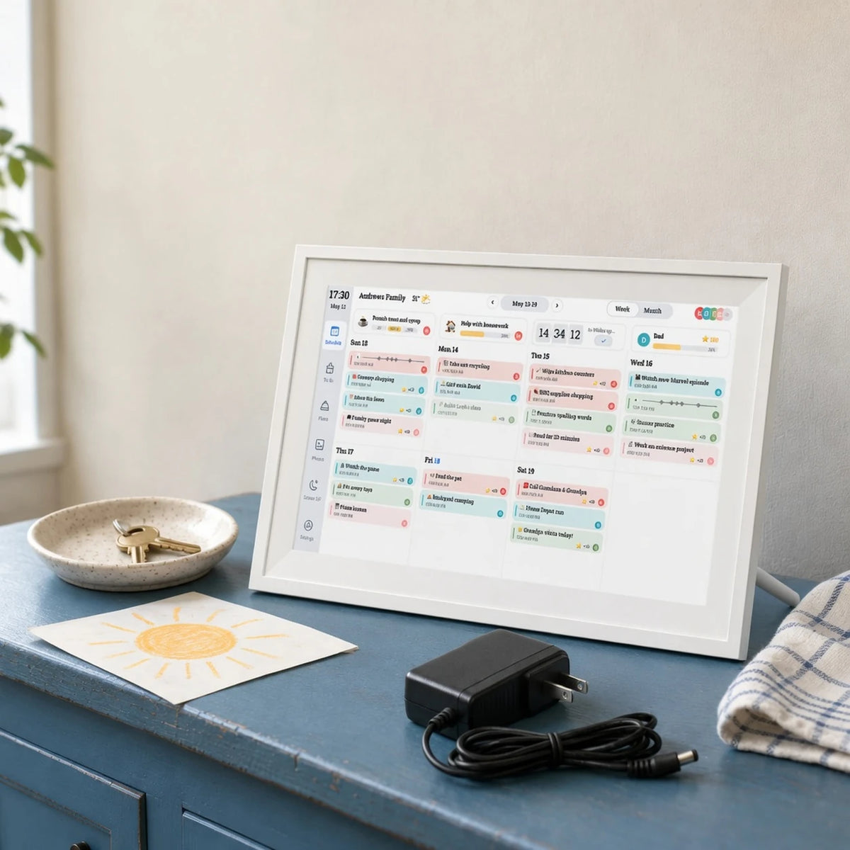 15.6-inch Family Calendar, White — product image — image 7 of 7