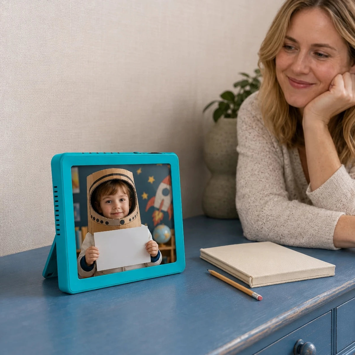 4-inch Mini Photo Frame, Turquoise — frame displayed at home — image 2 of 7